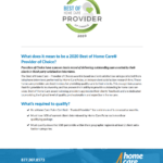 Best of Home Care Provider of Choice Award Jewish Family Home Care