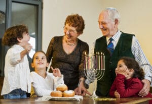 grandparents and grandchildren holiday celebration