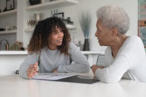 discussing senior finances